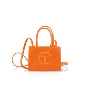 Telfar orange mini shopping bag